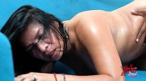 Submissive peruvian stepmom secretly fucked hard by stepson riding his cock behind old man's back