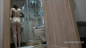 hidden cam catches beautiful tattooed czech teen petra 18+ upskirt in bathroom spying her skirt