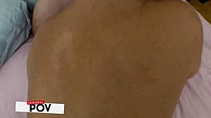 irina cage kneels for a messy double blowjob before riding two monster cocks doggystyle