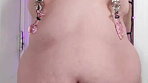 Bound Blindfolded BBW Explodes In Bondage Vibrator Orgasms