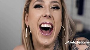 angie bloom begs to taste ass off parker savage's cock first