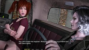 Casey's unshaved redhead pussy exposed outdoors publicly