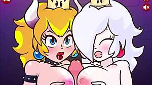 Bowsette and Boosette Crave Hard Cocks in Wild 3some