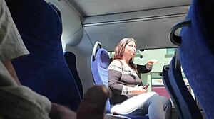 Exhibitionist Milf Sucks Cock On Bus Till Cumshot