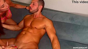 Blonde Bodybuilder Latina Threesome Big Ass Cock Rimjob
