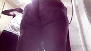 caramel slim ebony milf struts hood streets craving thick cock