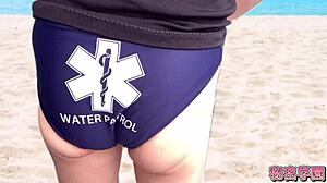 secretly stealing lifeguard uniform for private uniform play and release