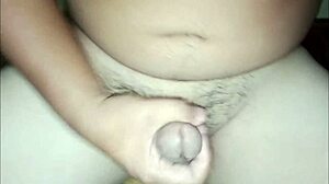 asian boy's intense solo handjob builds to massive cumshot creampie explosion