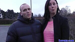 check out this classy british milf in stockings taking doggystyle cum