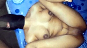 Greedy Colombian bride babe sucks cock and fucks wildly homemade