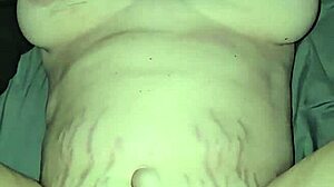 bbw cougar with preggo tits takes deep creampie and screams in orgasm