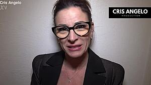 Kyara Nyx and Cris Angelo piss play after work shifts!