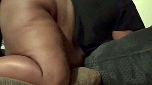 big black cock beats pregnant milf pussy against beanbag! 🍆💥
