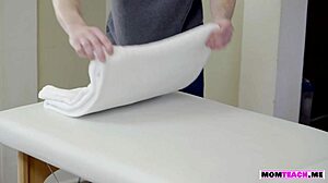 Busty Stepmom Massaged and Monster Fucked by StepSon in Steamy 3Some Lick Fest