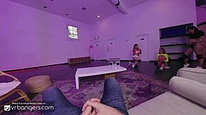 Vr bangers unleashes anna claire clouds briana moon tommy king in wild three babe orgy hd