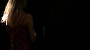 Blonde gives anal assfucking and blowjob in public restaurant toilet with cumshot facial.