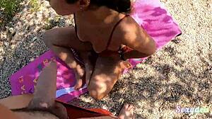 sexydeas bends over lake for pov doggystyle ass shaking and wet pussy ride