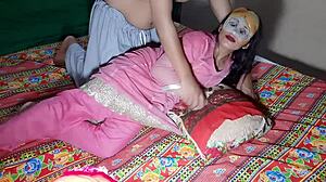 indian step-sister spies on step-brother's porn then he bends her over for real ranch sex with hindi audio