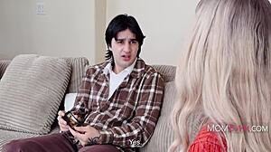 Stepson Blackmails Russian MILF Anna Kolba Over Dirty Secrets for Cash Pussy Fuck