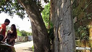 imagine those big tits and ass bouncing wildly during public street pounding