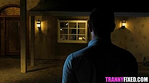 Trans babe annabelle lane surprises with gabriel dalessandro for taboo milf blowjob action.