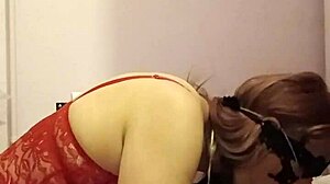 french housewife maid in stockings handcuffed to toilet humilated with vibrator dildo in public