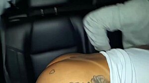 gave my neighbor a ride then fucked her huge pussy lips with my monster cock in the backseat