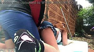 public outdoor pounding of her tight ass sex doll hole