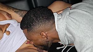 gave my neighbor a ride then fucked her huge pussy lips with my monster cock in the backseat