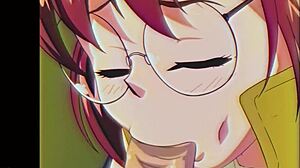 WHOA! Glasses Girl Sucks Cock Like a Metal Slug Deepthroat Frenzy!