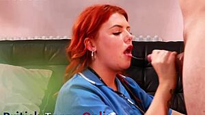 essex nurse's cunt gets devoured deep while she sucks throbbing cock hungrily 💋🍆