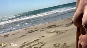 i can't believe my wife struts nude on that crowded public beach showing big tits