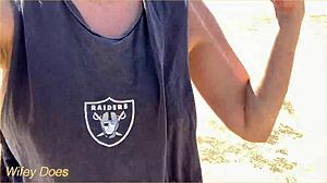 i can't believe my wife struts nude on that crowded public beach showing big tits