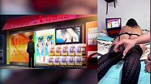 Reacting to hot hentai blowjobs with cum down throats and big tits love how stepsis shows off her fat ass!