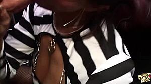 Kate Jones stockings milf bends over for deepthroat anal cowgirl riding