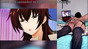 Reacting to hot hentai blowjobs with cum down throats and big tits love how stepsis shows off her fat ass!