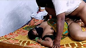 this desi couple in village bedroom does handjob blowjob footjob licks pussy fucks cums all over homemade