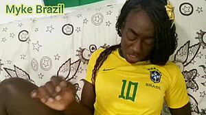 fernanda chocolate visits myke brazil's house for copa game then fucked