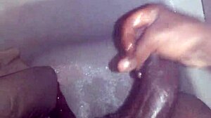 ever wonder what happens when i stroke my monster cock in the shower