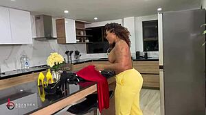 Wow! Catching Big Booty Maid Carla Morelli Fucking Then BBC Slam!