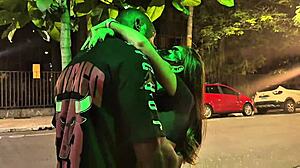 police carnival catches black stud for juicy cock tease and cum play