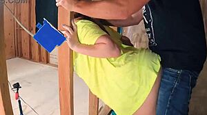 SCARLETT JOHNSON TURNS CONSTRUCTION SLUT BENT OVER DOGGY CUMSHOT