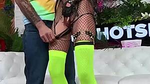 Brunette Hime Marie Throat Fucked Choked and Facialed Sloppy