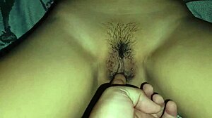 Super Young Girlfriend's Incredible Wet Milky Pussy Up Close in Homemade Action