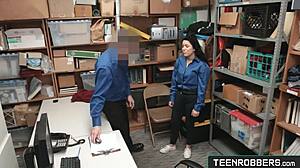 Dare Officer Pounds Petite Monica Sage's Tight Pussy in Office Fantasy