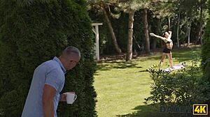 teen yogi girl screams on daddy4k mature man's monster cock pounding