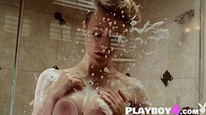 Sabrina Nichole flaunts massive wet tits posing boldly for playboy