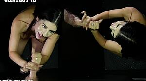 Fuck yeah Anna that's cumshot number ten gloryhole load on your tongue swallow it all