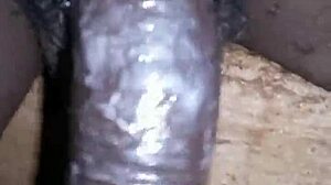 bigblackie shavin n jerkin my huge bbc til i bust hard