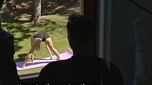 teen yogi girl screams on daddy4k mature man's monster cock pounding